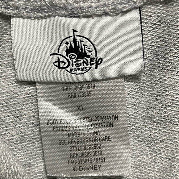 Disney Parks Women’s Heather Grey Mickey Mouse Print w drawstring Joggers XL - Picture 3 of 4
